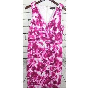 Alex Marie Pink White Floral Cross Front Dress 12